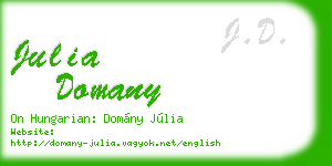 julia domany business card